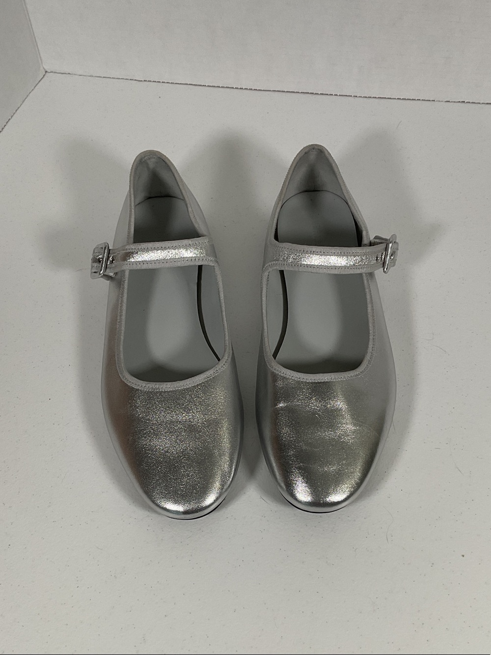 Everlane The Day Silver Mary Jane Flats Size 11M